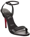 Christian Louboutin Miss Z Leather Red Sole Ankle-strap Sandals In Black