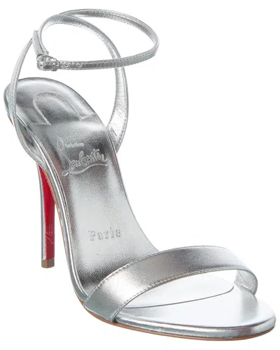 Christian Louboutin Miss Z 100 Leather Sandal In Silver