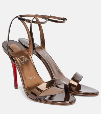 Christian Louboutin Miss Z 100 Leather Sandals In Brown