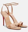 Christian Louboutin Miss Z 100 Leather Sandals In Brown