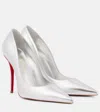 Christian Louboutin Miss Z Pumps In Silver Laminated Nappa Leather In Silver