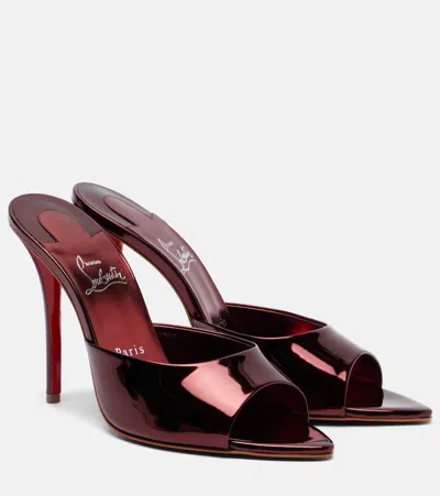 Christian Louboutin Miss Z 100 Metallic Leather Sandals In Brown