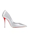 Christian Louboutin Miss Z Pumps In Silver Laminated Nappa Leather