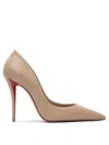 Christian Louboutin Kate Leather Pumps 100 In Neutral