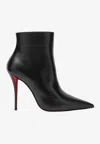 Christian Louboutin So Kate Booty High Heels Ankle Boots In Black Leather In Black