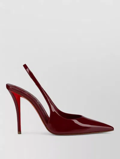 Christian Louboutin Miss Z 100 Patent Leather Slingback Pumps In Red