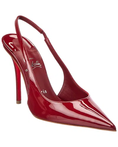 Christian Louboutin Miss Z 100 Patent Slingback Pump In Red