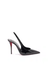 Christian Louboutin Miss Z Sling Patent Leather Slingback Pumps 100 In Black