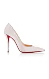 Christian Louboutin Miss Z 100mm Metallic Leather Pumps In Rose Gold