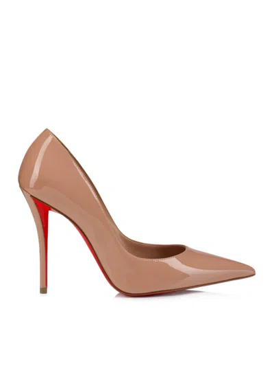 Christian Louboutin Miss Z 100mm Patent Leather Pumps In Blush In Nude