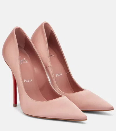 Christian Louboutin Miss Z 120 Crêpe Satin Pumps In Pink