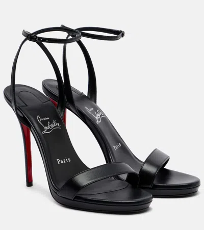 Christian Louboutin Miss Z 120 Leather Slingback Pumps In Black