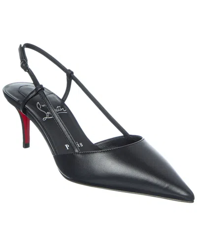 Christian Louboutin Miss Z 60 Leather Slingback Pump In Black