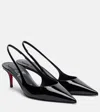 Christian Louboutin Women Miss Z 60mm Patent Calfskin Slingback Pump In Black