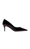 Christian Louboutin Glossy Pointed Toe High Heel Pumps In Black
