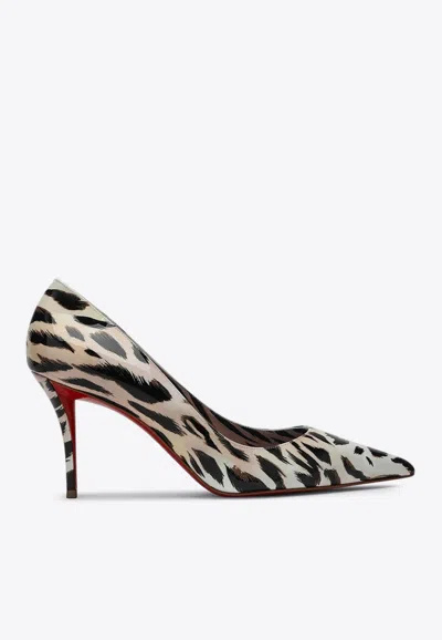 CHRISTIAN LOUBOUTIN MISS Z 80 ANIMAL PRINT LEATHER PUMPS