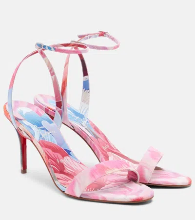 Christian Louboutin Miss Z 80 Floral Sandals In Multi