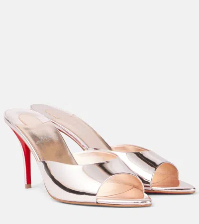 Christian Louboutin Miss Z 80 Leather Mules In Pink