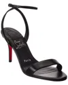 Christian Louboutin Miss Z Leather Red Sole Ankle-strap Sandals In Black