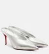 Christian Louboutin Miss Z Slimimule Pointed Toe Mule In Silver