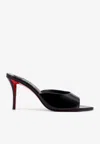 Christian Louboutin Miss Z 80 Patent Leather Mules In Black
