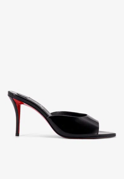 Christian Louboutin Miss Z 80 Patent Leather Mules In Black