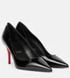 Christian Louboutin Miss Z Patent Leather Pumps 120 In Black/lin Black