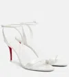 Christian Louboutin Miss Z 80 Patent Leather Sandals In White