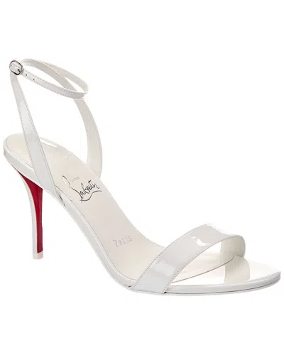 Christian Louboutin Miss Z 80 Patent Sandal In White