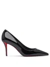 Christian Louboutin Miss Z 80 Patent/lining Heeled Shoes Black
