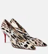 Christian Louboutin Miss Z Gigi 80 Leopard-print Patent-leather Point-toe Pumps In Pink