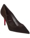 Christian Louboutin Miss Z 80 Suede Pump In Brown