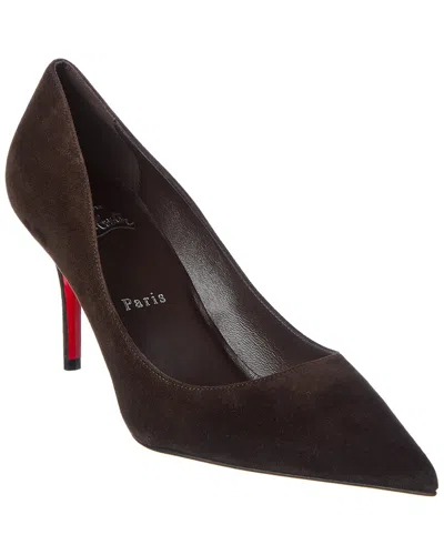 Christian Louboutin Miss Z 80 Suede Pump In Brown