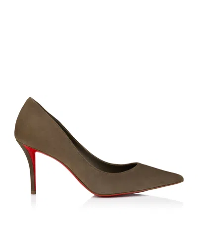 Christian Louboutin Miss Z 80 Suede Pumps In Brown