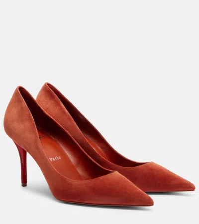 Christian Louboutin Miss Z 80 Suede Pumps In Orange