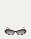 Christian Louboutin Acetate Aviator Sunglasses In Animal Print