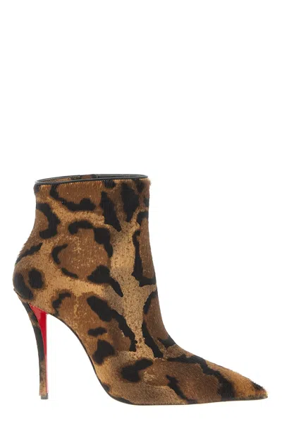 Christian Louboutin Ankle Boots With Pointed Toe And Stiletto Heel In Multi