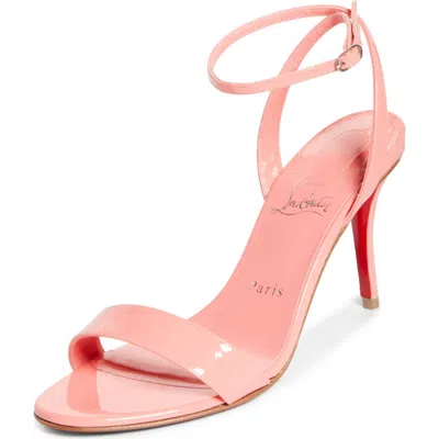 Christian Louboutin 80mm Miss Z Patent Leather Ankle-strap Sandals In Pink