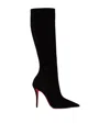 Christian Louboutin Miss Z Botta Suede Knee-high Boots 80 In Black