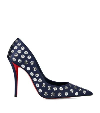 Christian Louboutin Miss Z Boum Boum Satin Pumps 100 In Blue