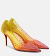 Christian Louboutin Miss Z Studded Pvc Red Sole Pumps In Pink