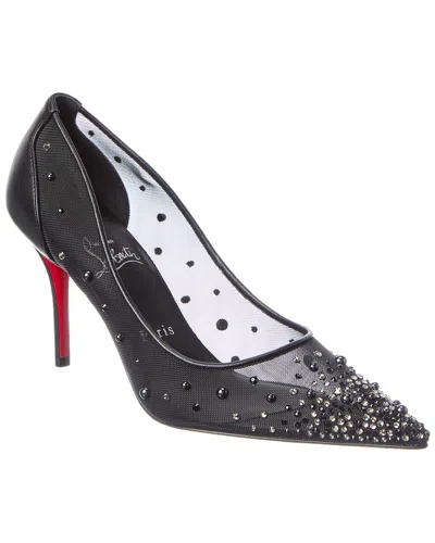 Christian Louboutin Miss Z 100 Embellished Mesh Pumps In Black