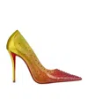 Christian Louboutin Miss Z Studded Pvc Red Sole Pumps In Yellow