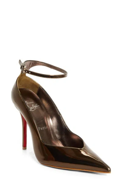 Christian Louboutin Miss Z Erozee Ankle Strap Pump In Brown