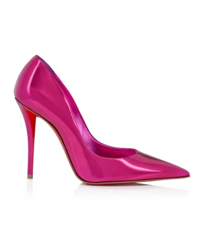 Christian Louboutin Woman Pumps Magenta Size 8 Leather In Billy