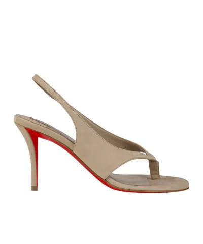Christian Louboutin Miss Z Infradita 80 Mm Thong In Neutral