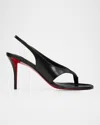 Christian Louboutin Miss Z Infradita 80 Leather Sandals In Black