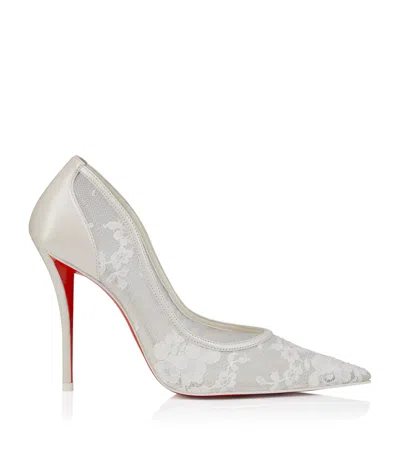 Christian Louboutin Miss Z Lace Pumps 100 In White