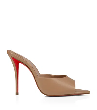 Christian Louboutin Miss Z Leather Heeled Mules 100 In Brown