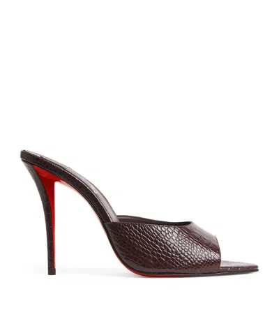 Christian Louboutin Miss Z Leather Heeled Mules 100 In Multi